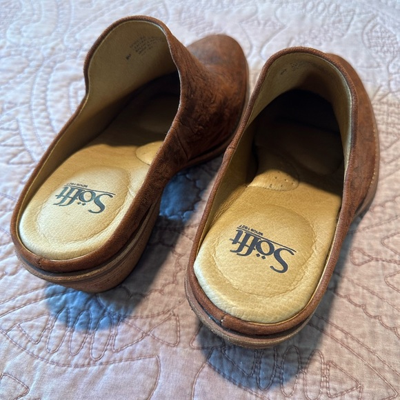 Sofft Women’s Rich Brown Suede heeled mules - Picture 2 of 11